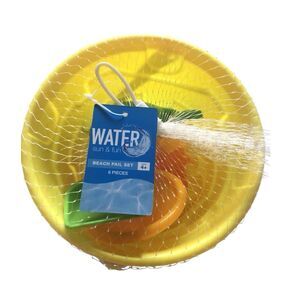 2x Water Sun And Fun 6 Piece Beach Bucket Small Set